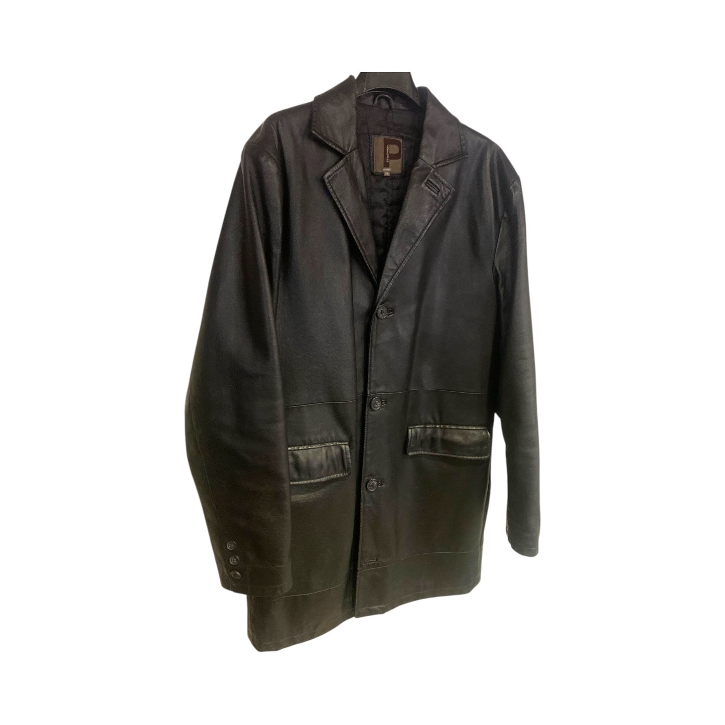 Cappotto Vintage Conbipel Pelle Nero