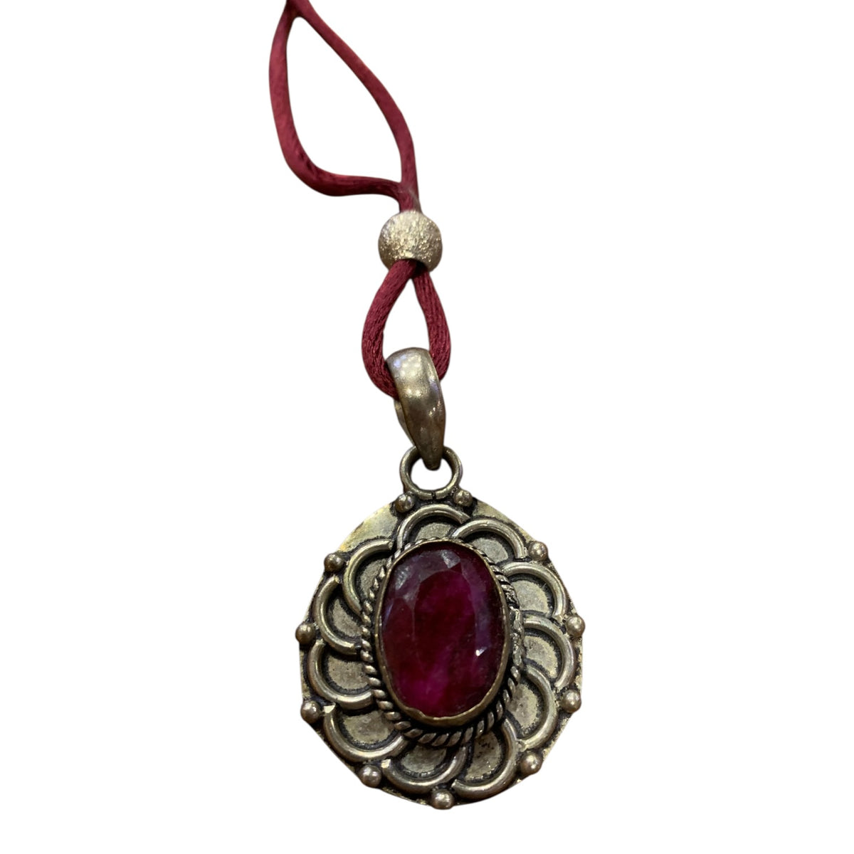 Collana Vintage Ciondolo Pietra Dura