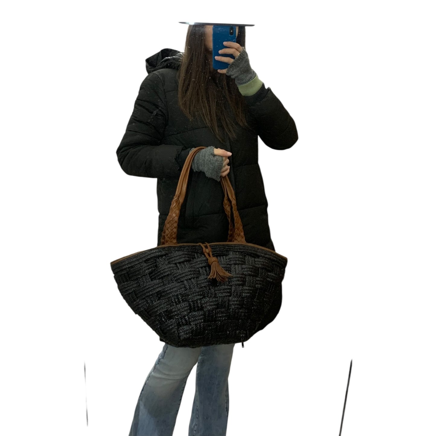 Borsa Vintage Paglia Pelle Gian Franco Sisti