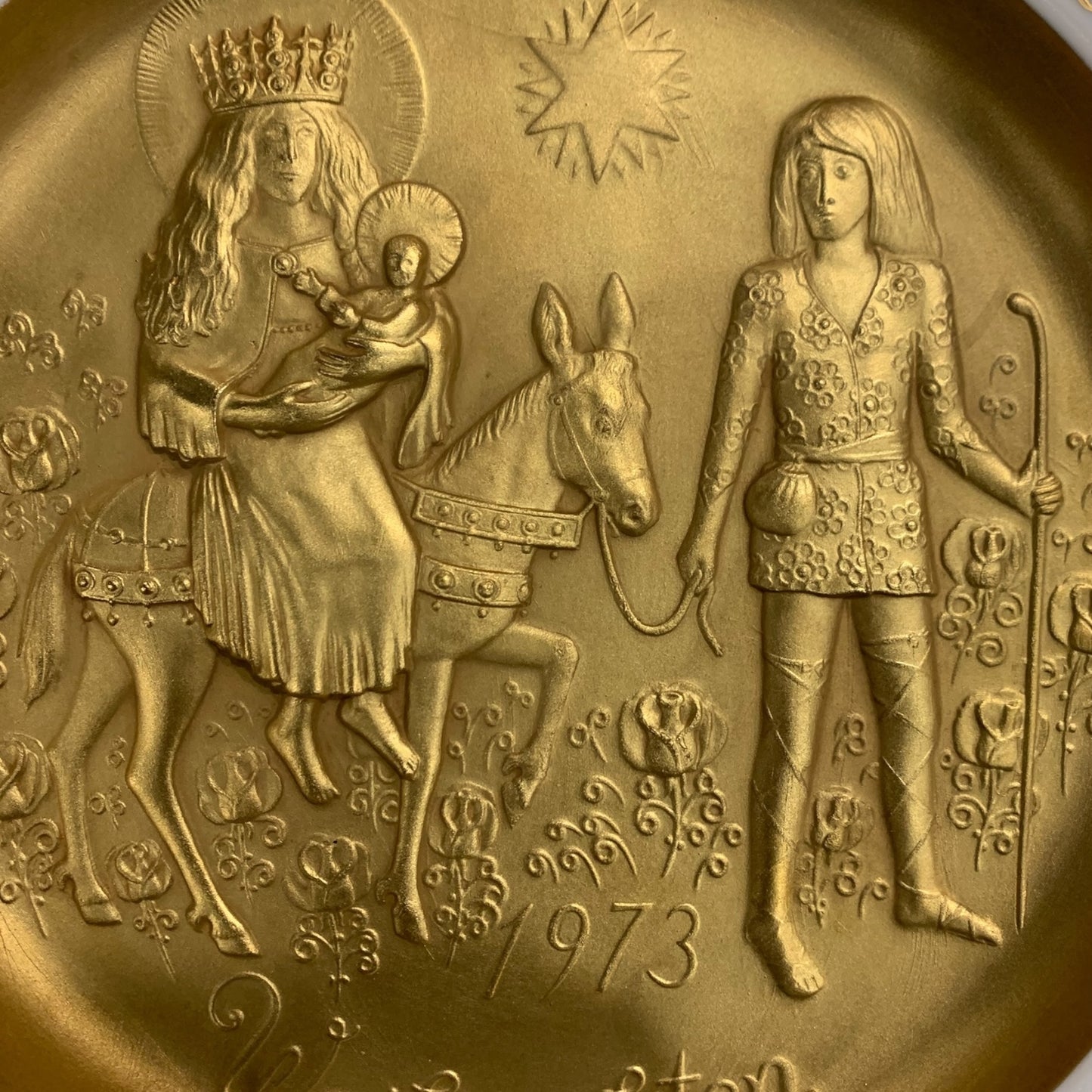 Piatto Decorativo Ceramica Hutschenreuther Natale 1973