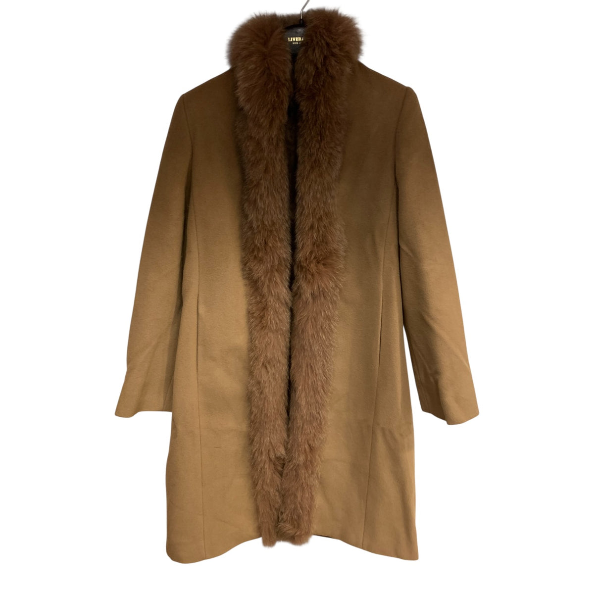 Cappotto Donna Vintage Lana Bordo Pelliccia