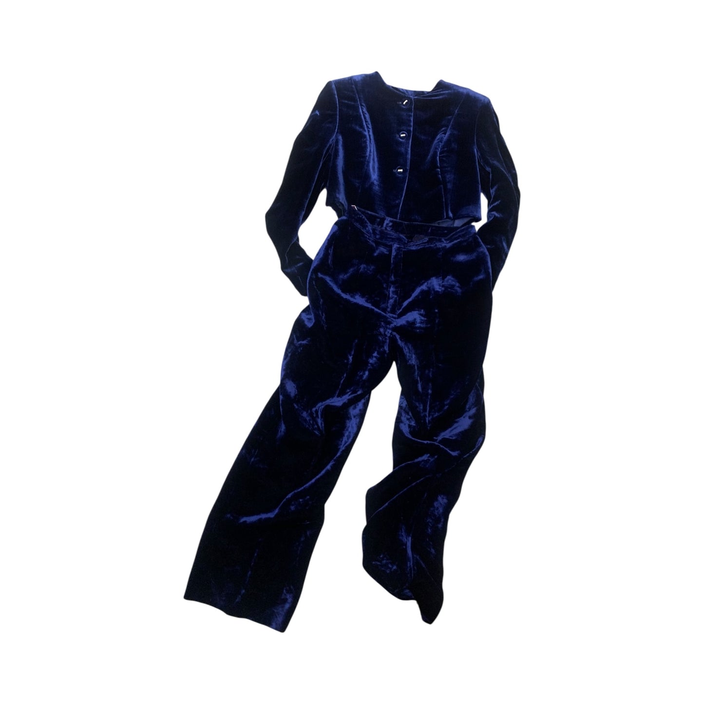 Completo Donna Vintage Velluto Blu