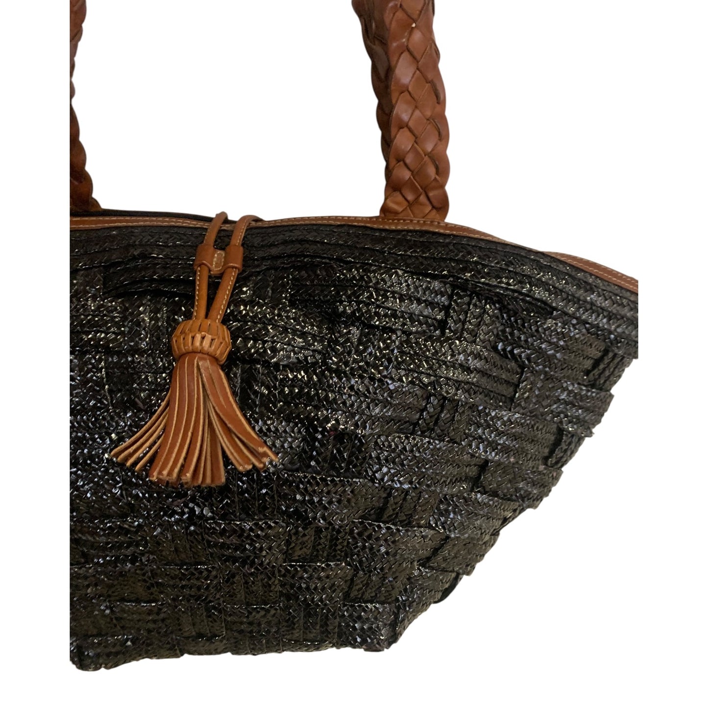 Borsa Vintage Paglia Pelle Gian Franco Sisti