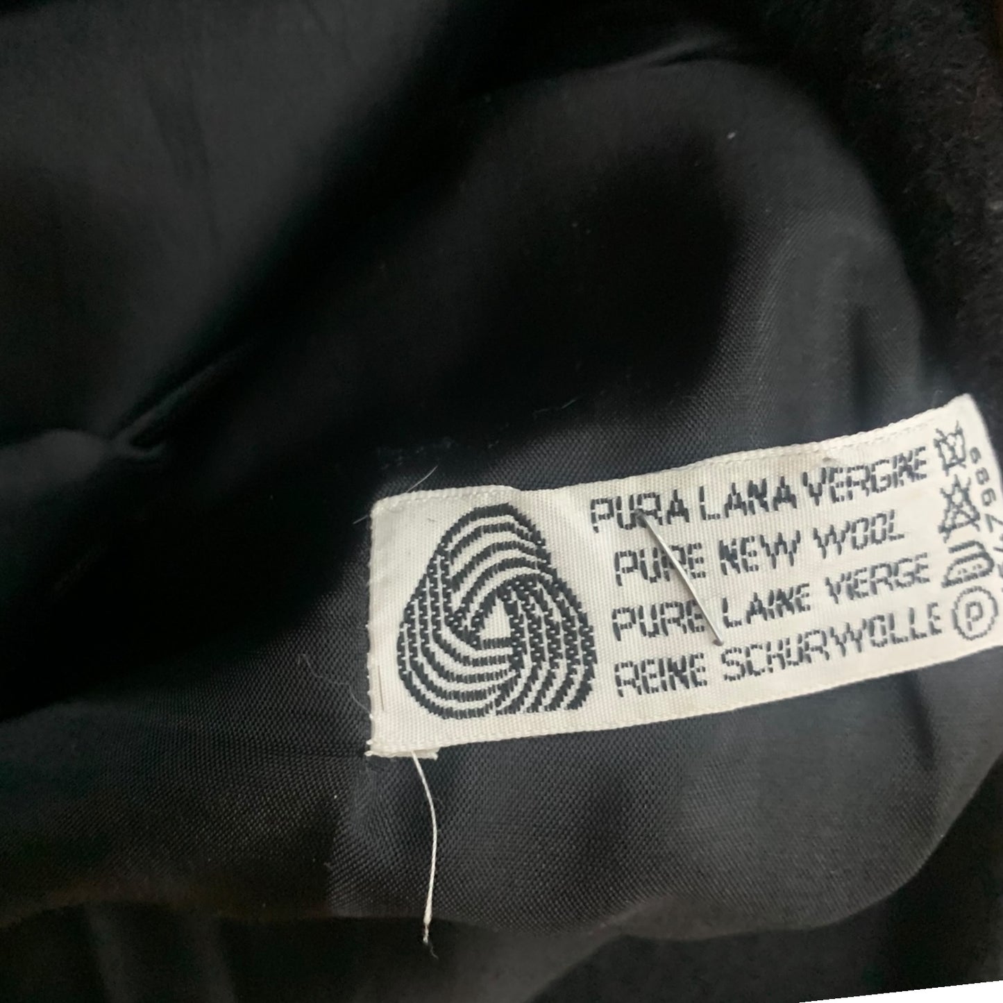 Cappotto Donna Vintage Lana Nero