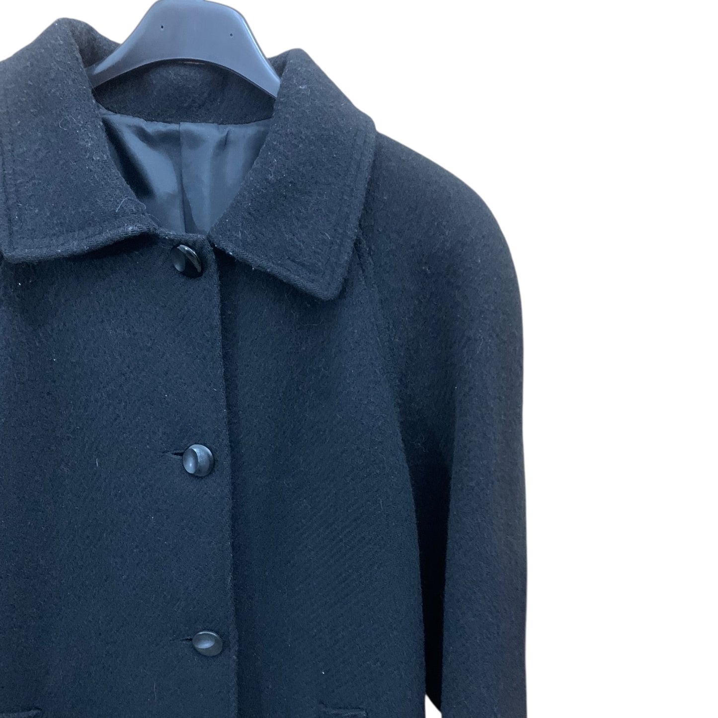 Cappotto Donna Vintage Lana Nero