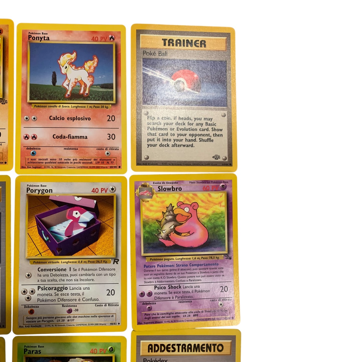Lotto Carte Pokemon Vintage Anni 90