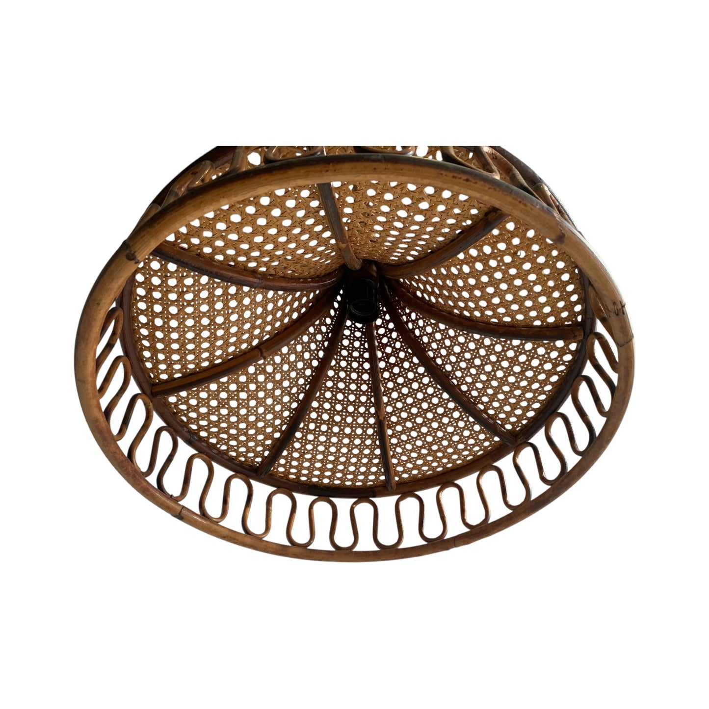 Lampadario Mid Centrury Paglia Di Vienna