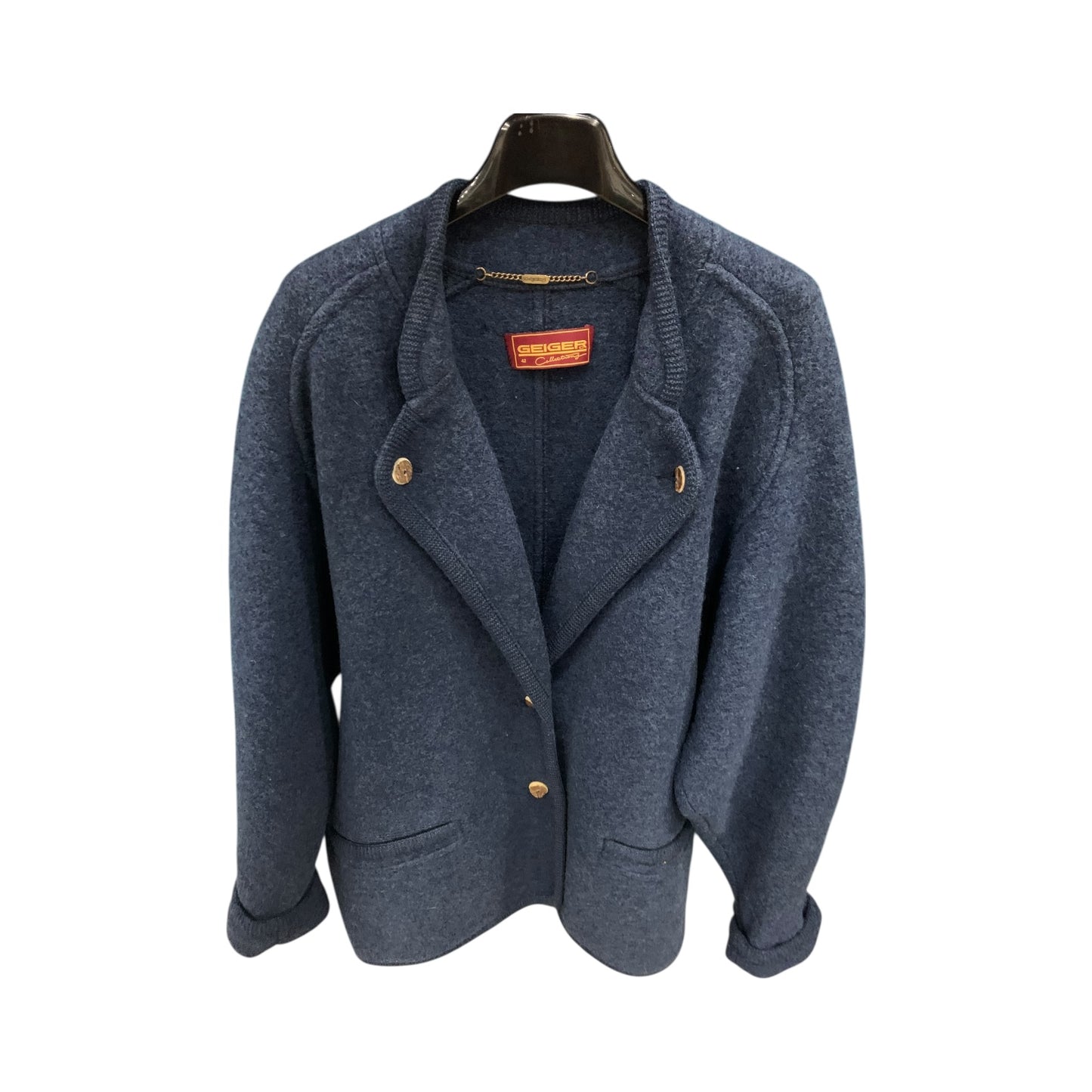 Cappotto Donna Vintage Geiger Lana Blu