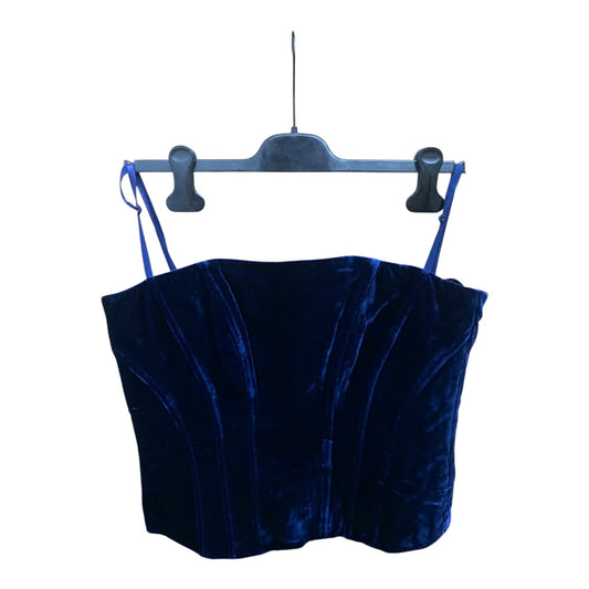 Corpetto Donna Luisa Spagnoli Velluto Blu