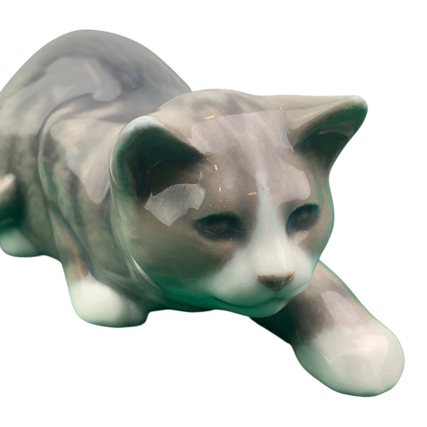 Statuina Gatto Royal Copenhagen Grigio Tigrato