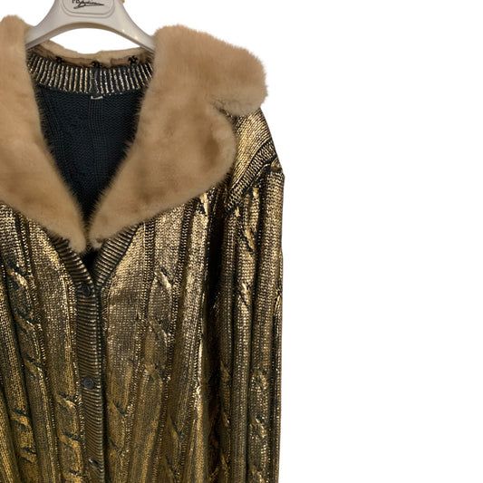 Cardigan Donna Vintage Lana Pellicciotto