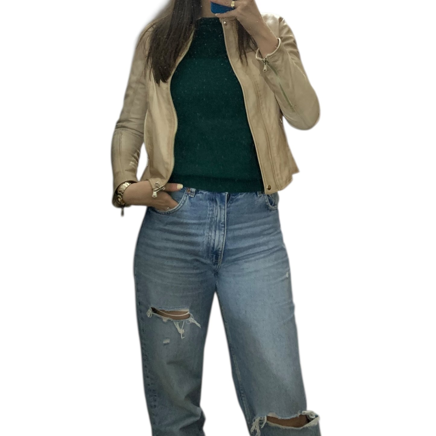 Giacca Donna Viamaestra  Pelle Beige