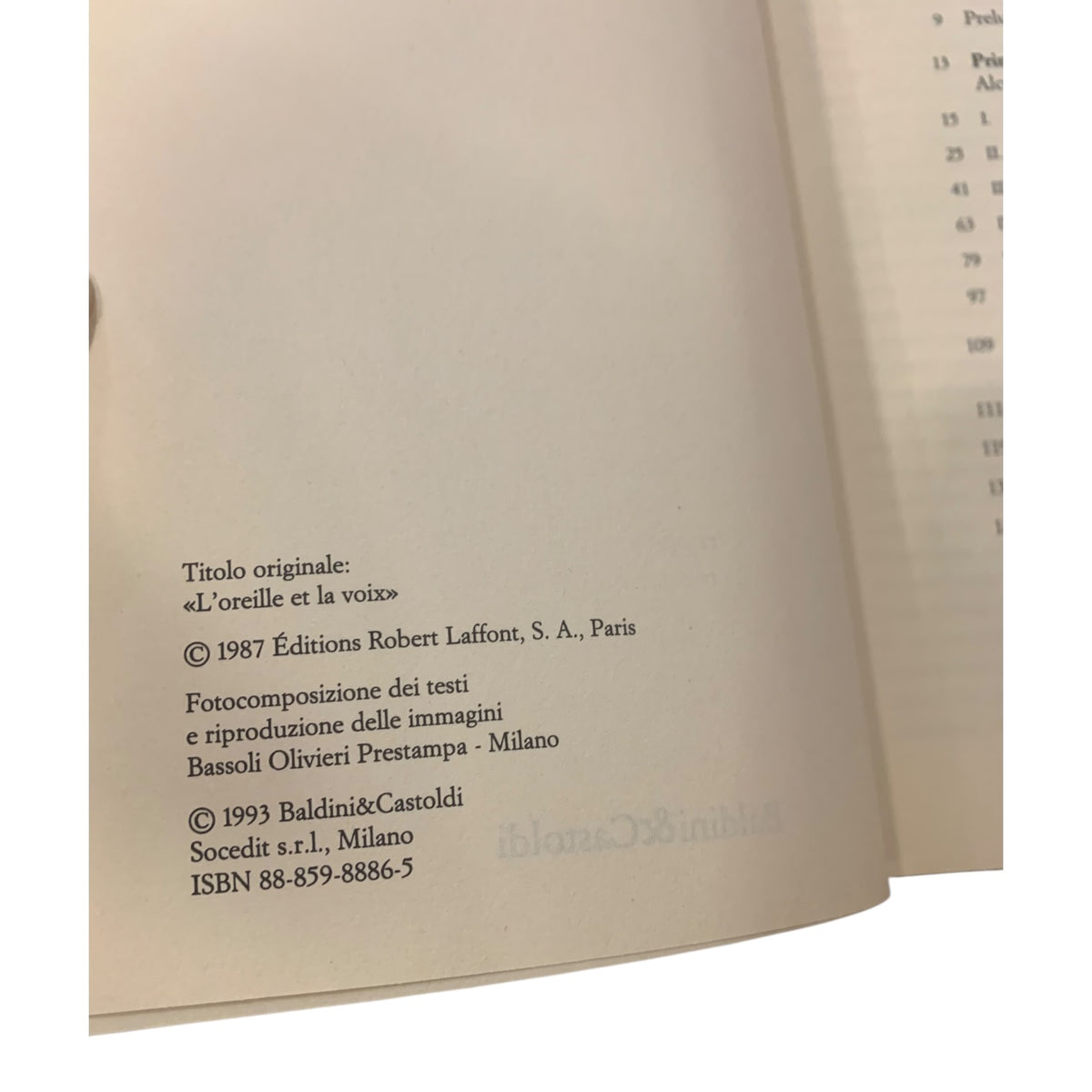 Libro L’Orecchio E Pa Voce