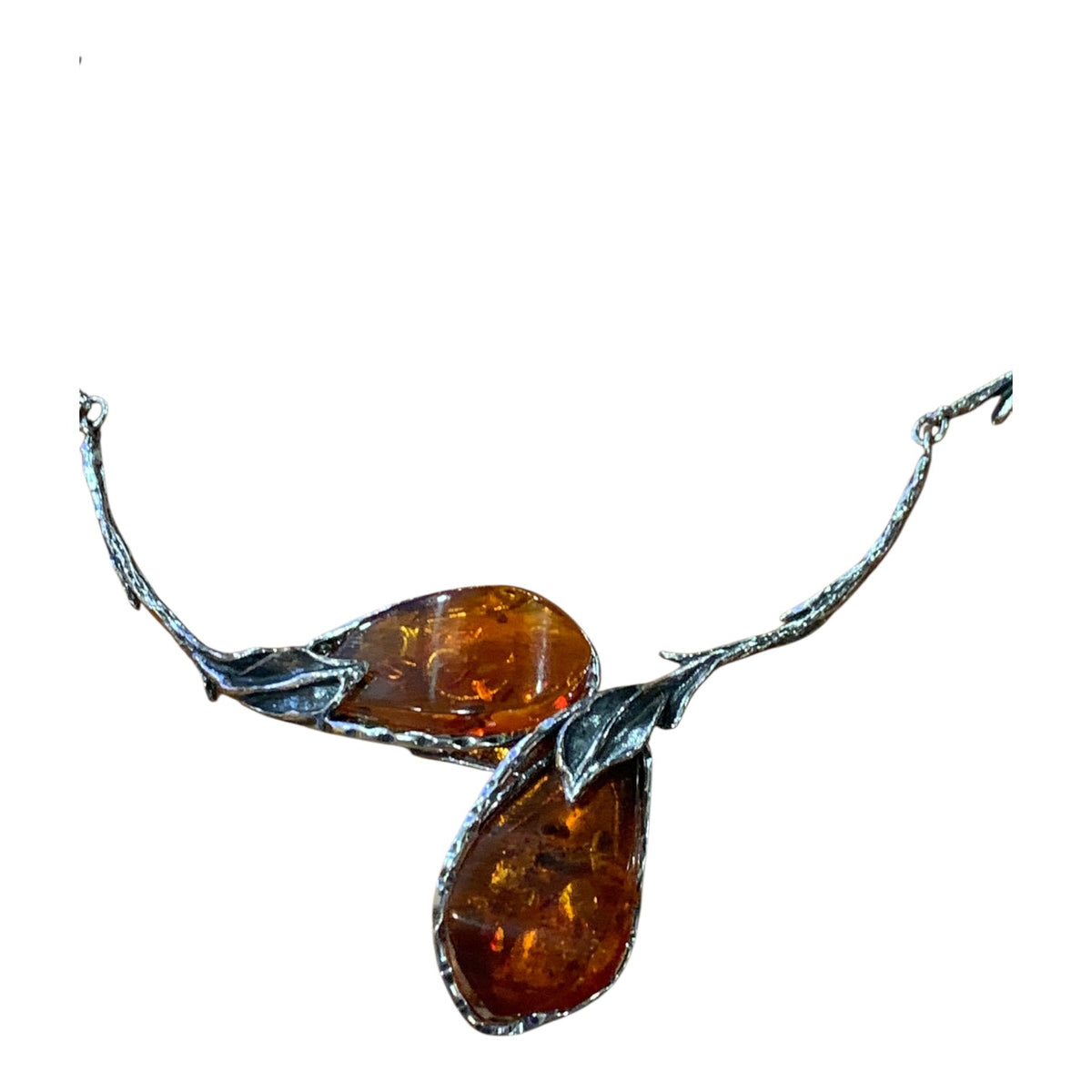 Collana Girocollo Lavorato Ambra
