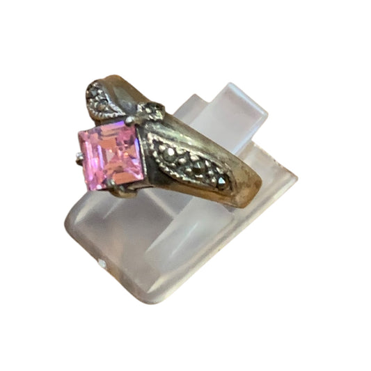Anello Donna Vintage Pietra Rosa