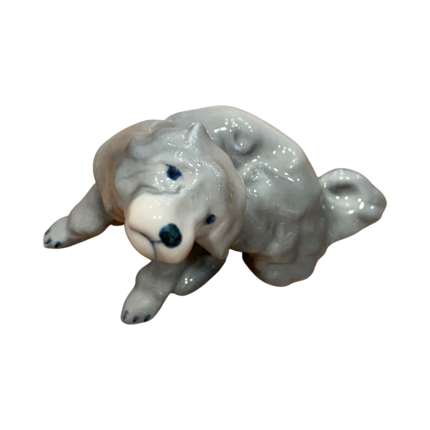 Statuina Cagnolino Ceramica Zsolnay