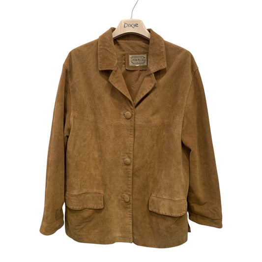 Blazer Giacca Vintage Pelle Camoscio