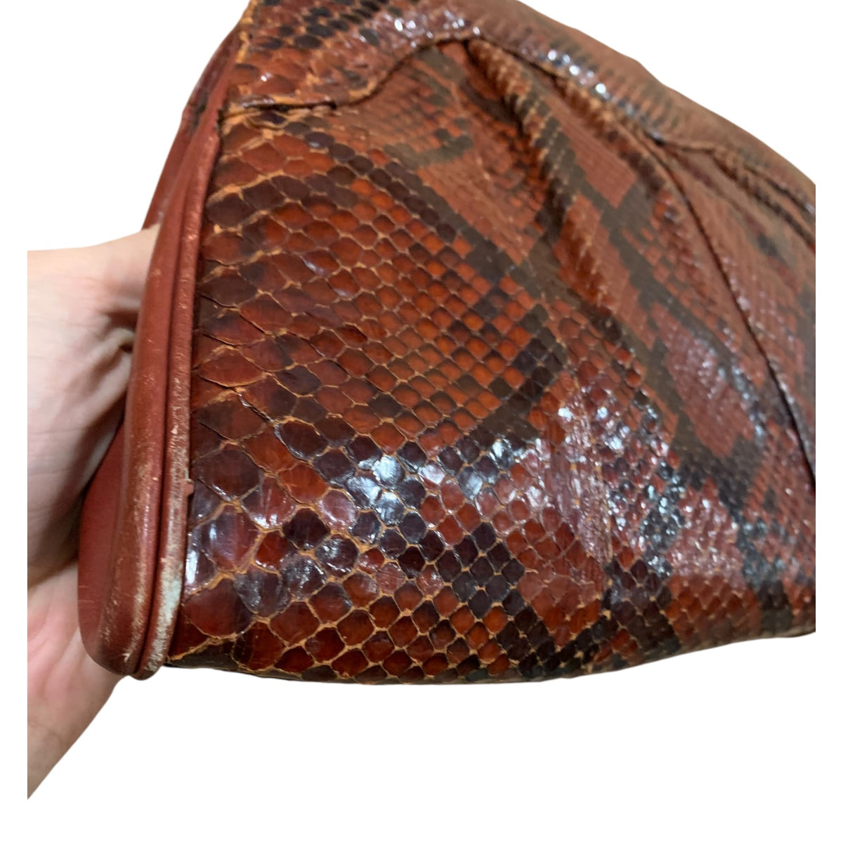 Pochette Donna Vintage Pelle Serpente