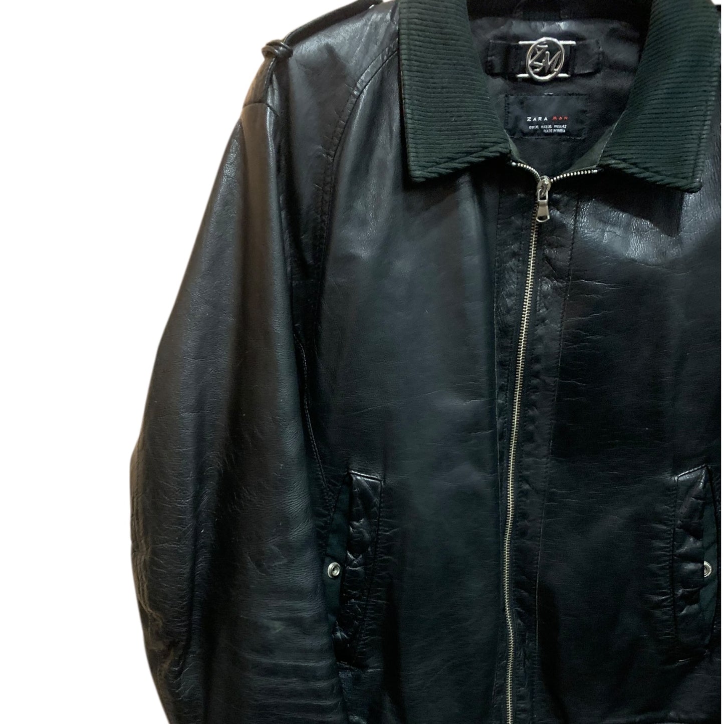Giacca Bomber Uomo Zara Man Pelle