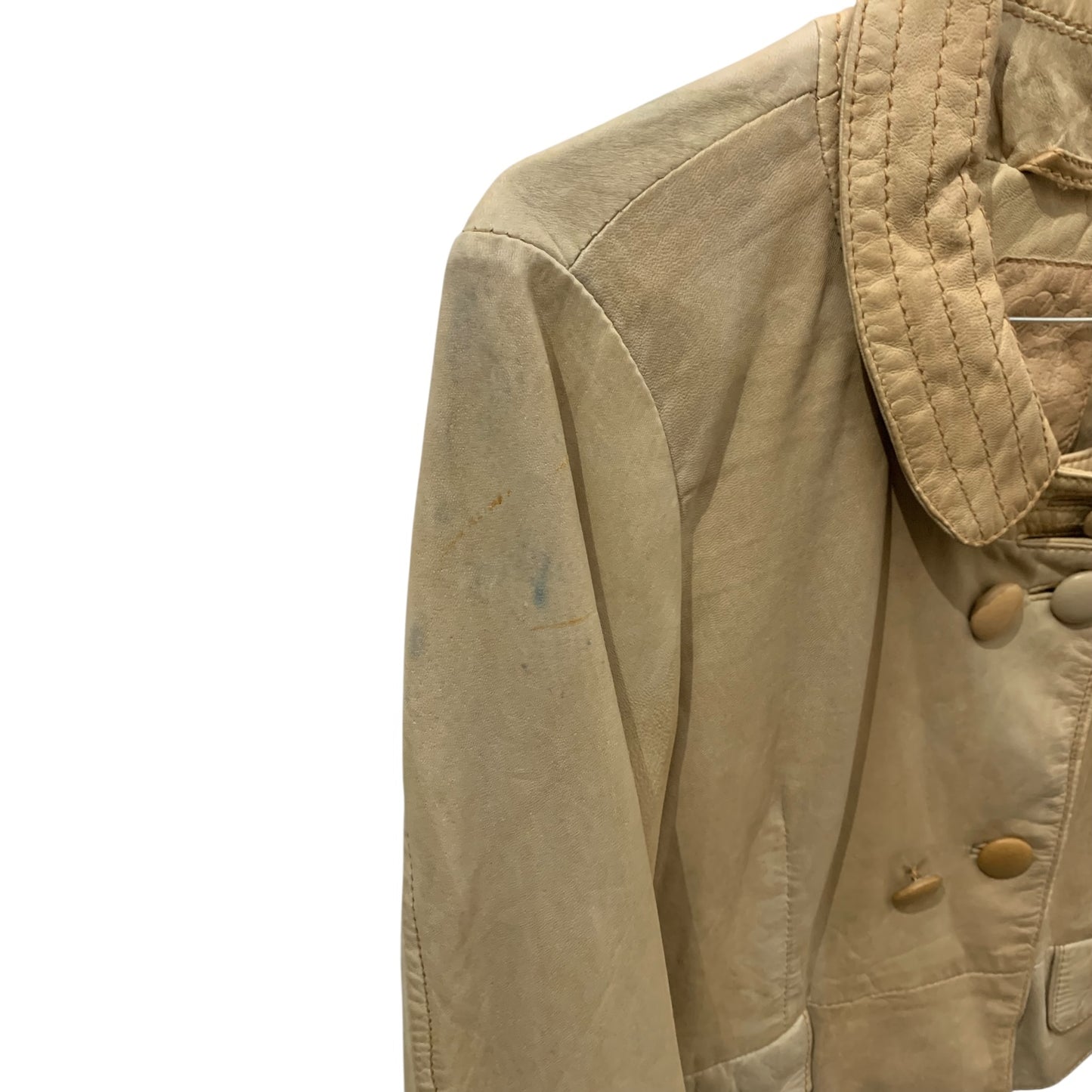 Giacca Donna Pelle Beige