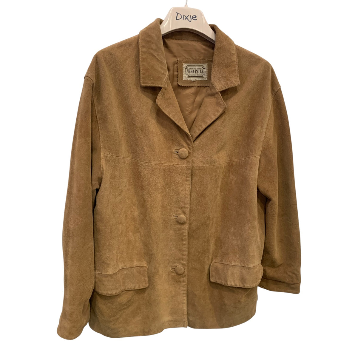 Blazer Giacca Vintage Pelle Camoscio
