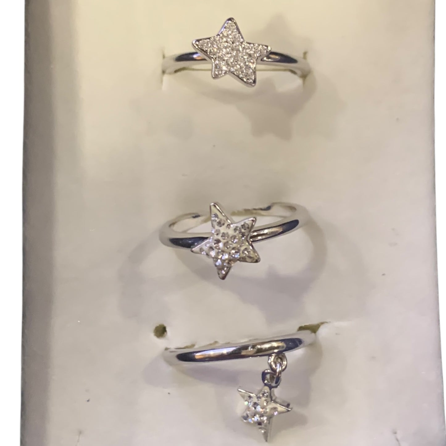 Tris Anelli Swarovski Stelline