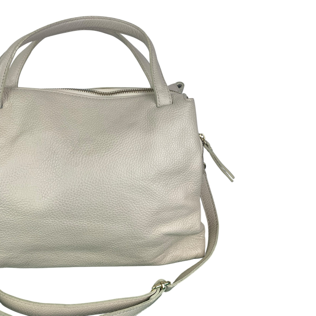 Borsa Tracolla Vera Pelle Panna