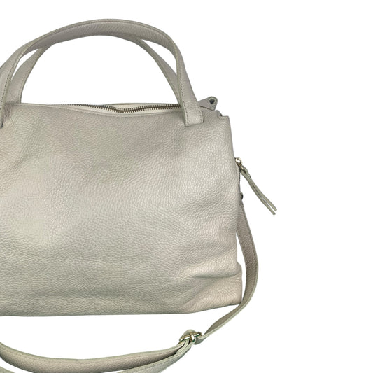 Borsa Tracolla Vera Pelle Panna