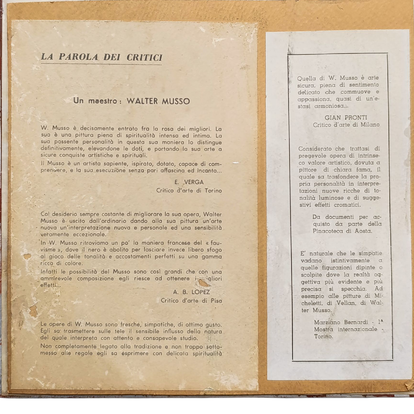 Dipinto Olio Su Tela Di Walter Musso