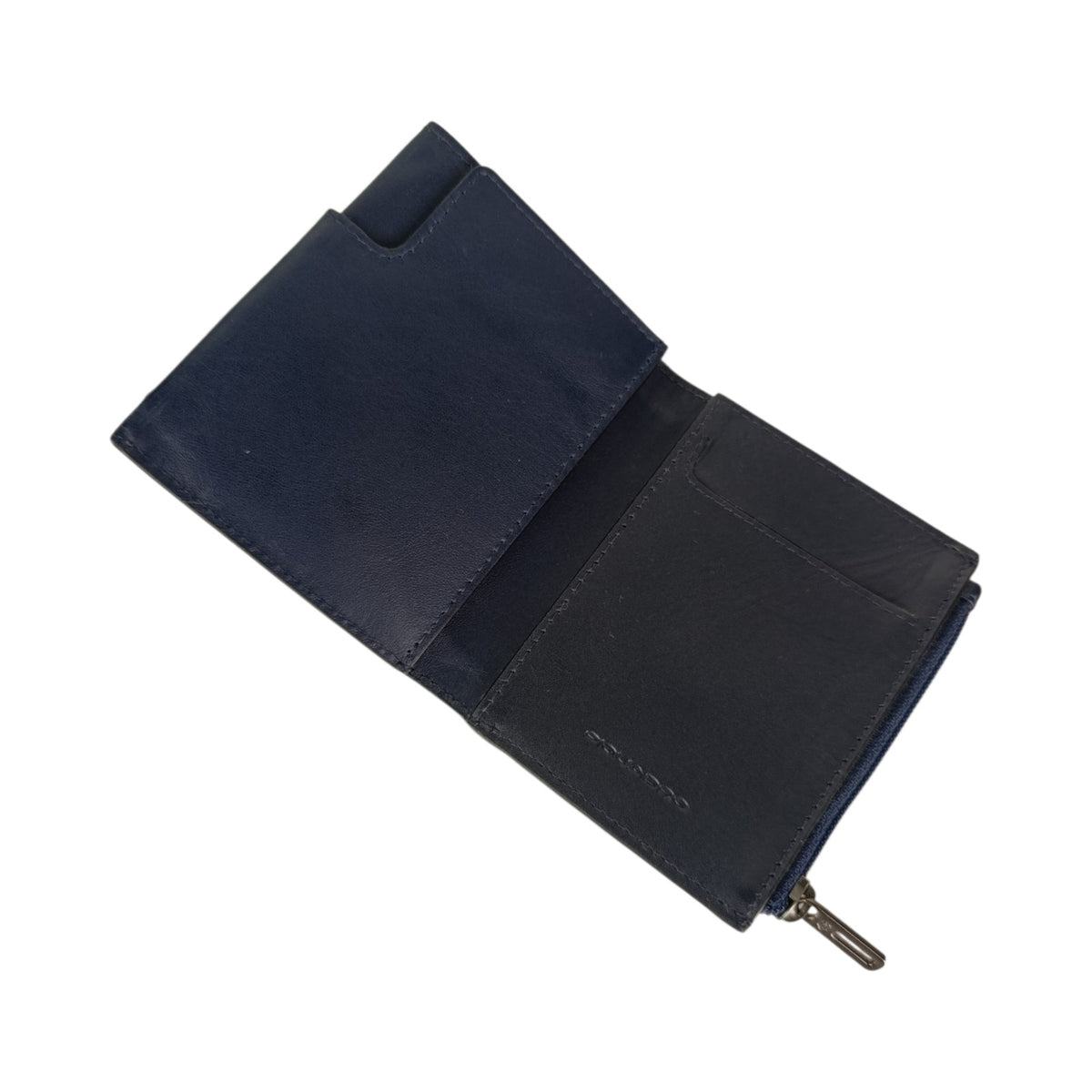 Portafoglio Piquadro Pelle Blu Piccolo