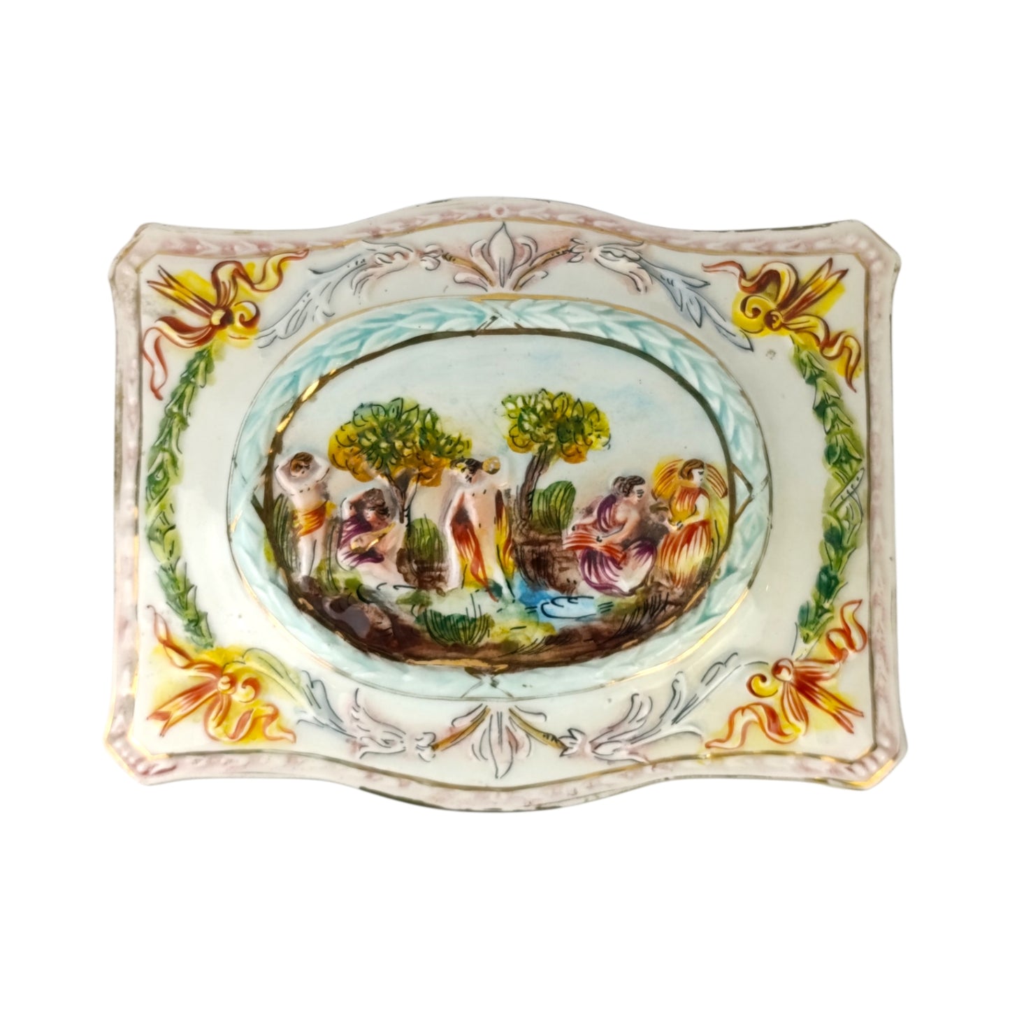Scatola Ceramica Bassorilievo GB R. Capodimonte