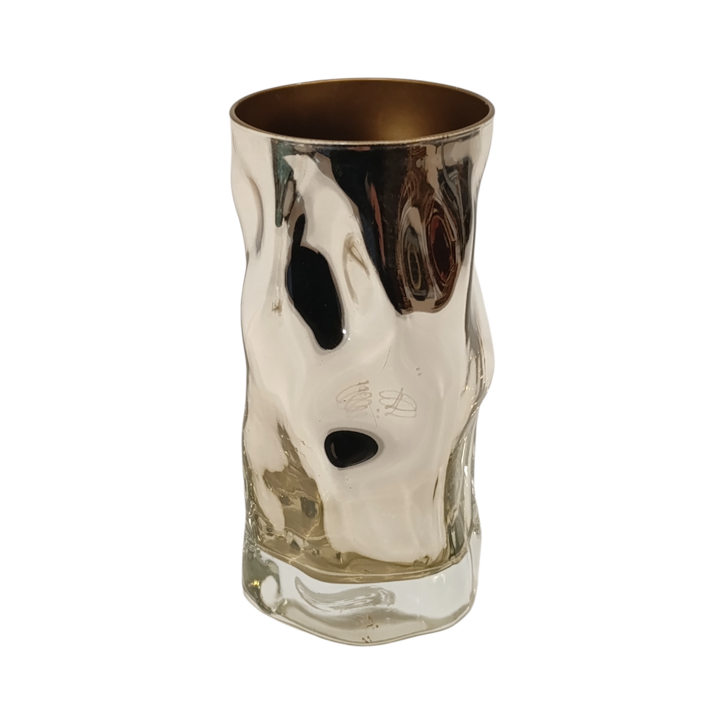 Vaso Vetro Borosilicato Argento Riflettente