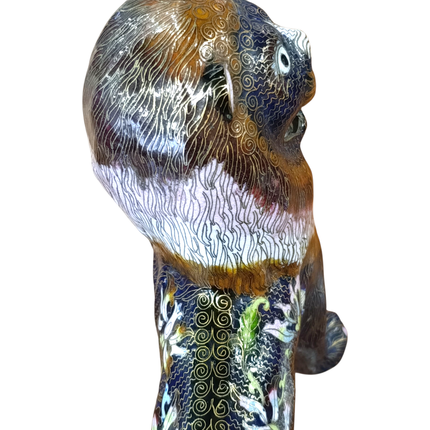 Scultura Orientale Leone Cloisonné