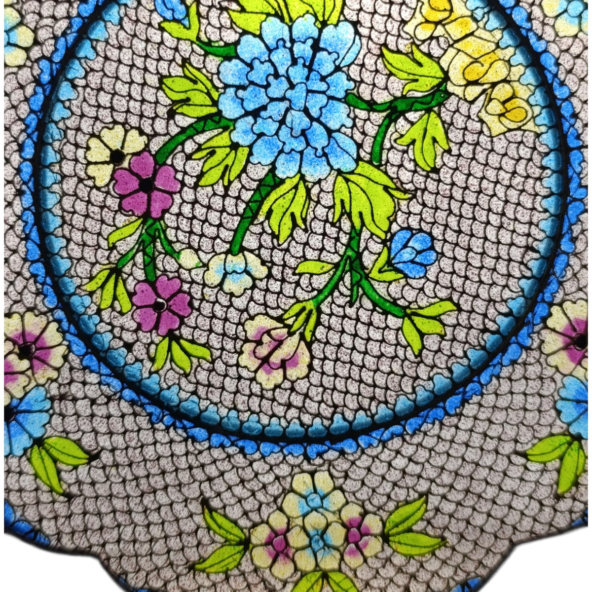 Plique-A-Jour Piatto Orientale Vetro Cloisonné