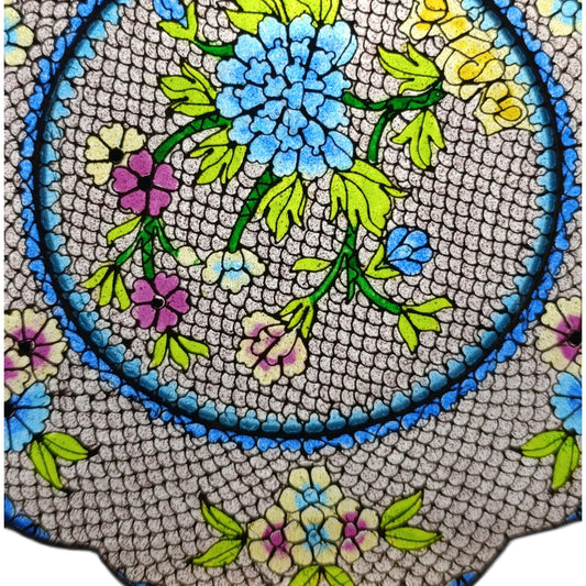 Plique-A-Jour Piatto Orientale Vetro Cloisonné