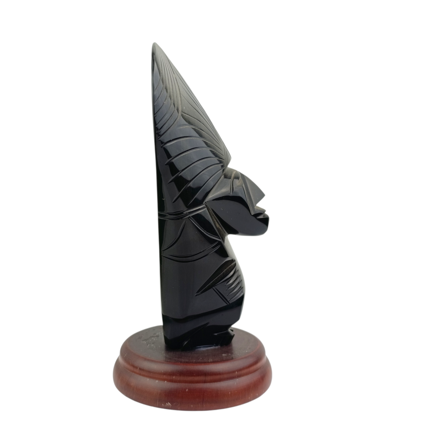 Scultura Ossidiana Figura Stile Azteco