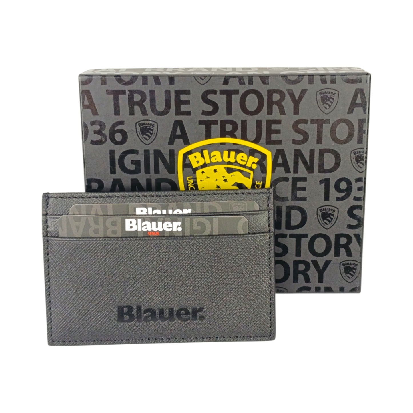 Porta Carte Blauer Pelle Nero
