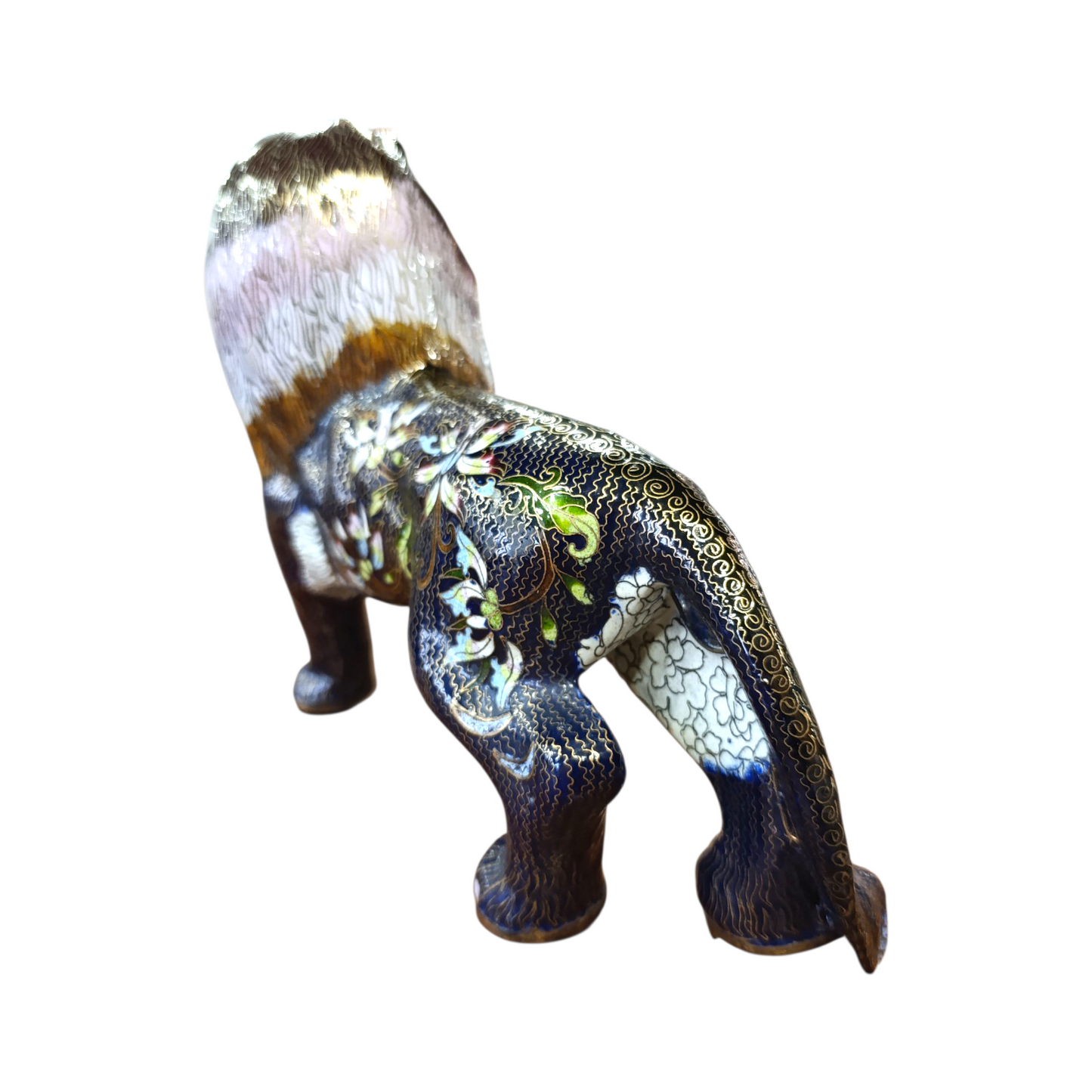 Scultura Orientale Leone Cloisonné