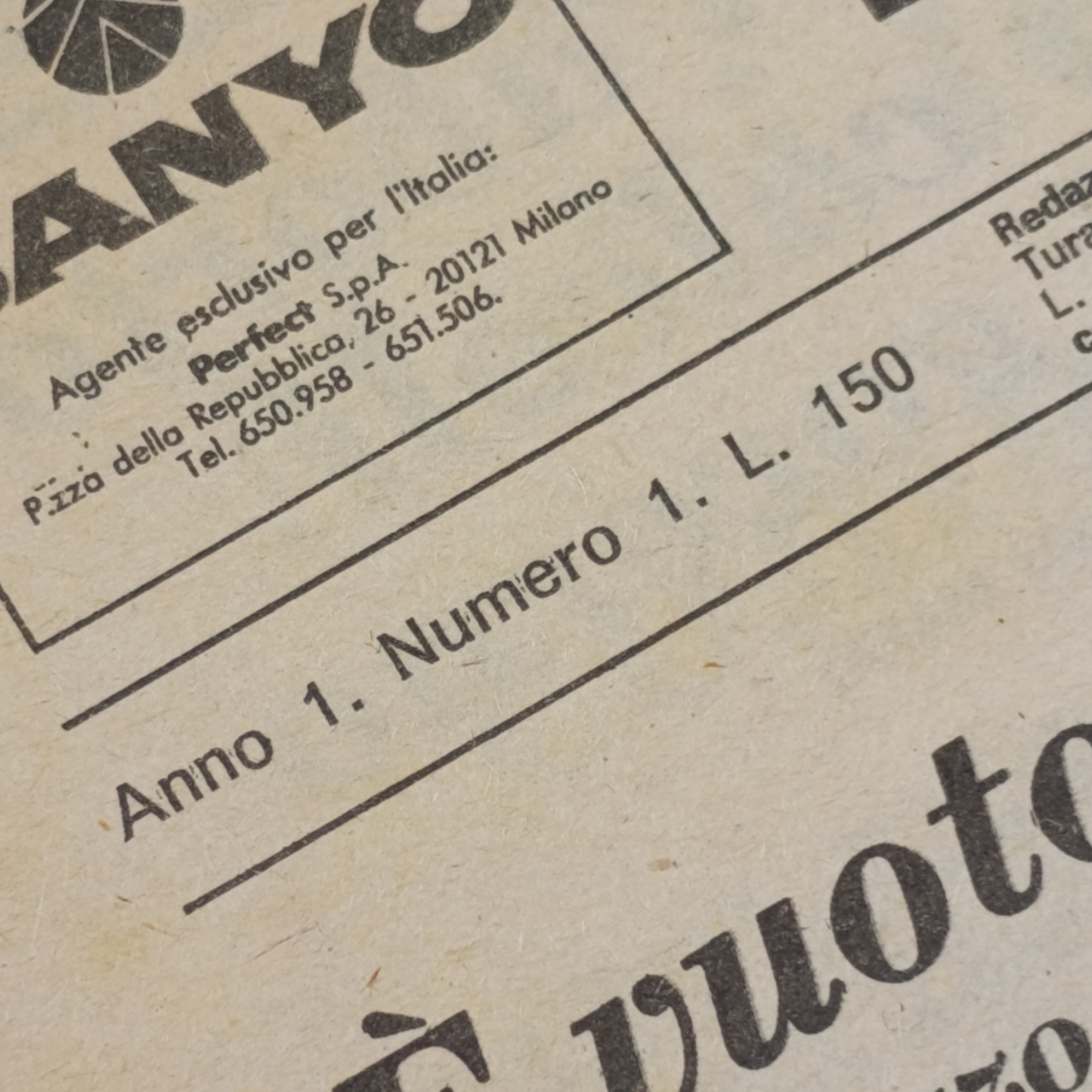 Quotidiano La Repubblica Nr. 1 Anno 1 (14/01/1976)
