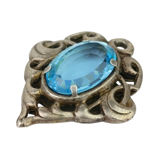 Ciondolo Vintage Liberty Cristallo Azzurro