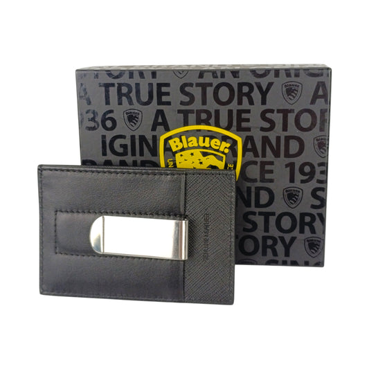 Porta Carte Blauer Pelle Nero
