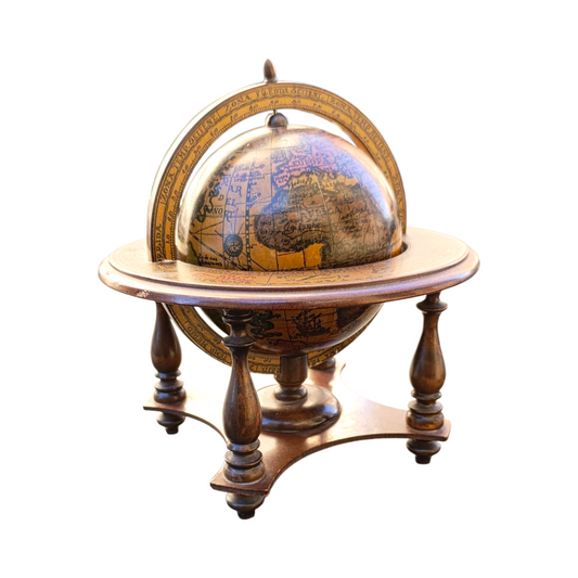 Globo Vintage Mappamondo Calendario Oroscopo