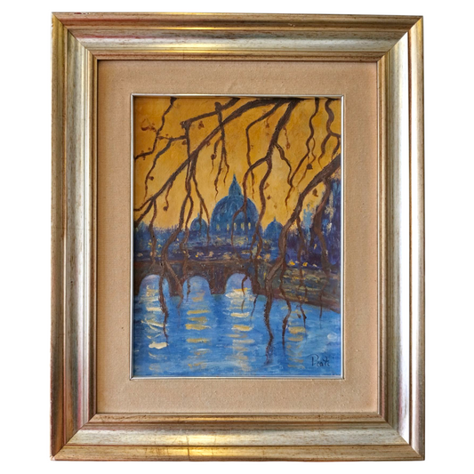 Quadro Olio E Tempera Su Tela La Basilica Di Giorgio Prati