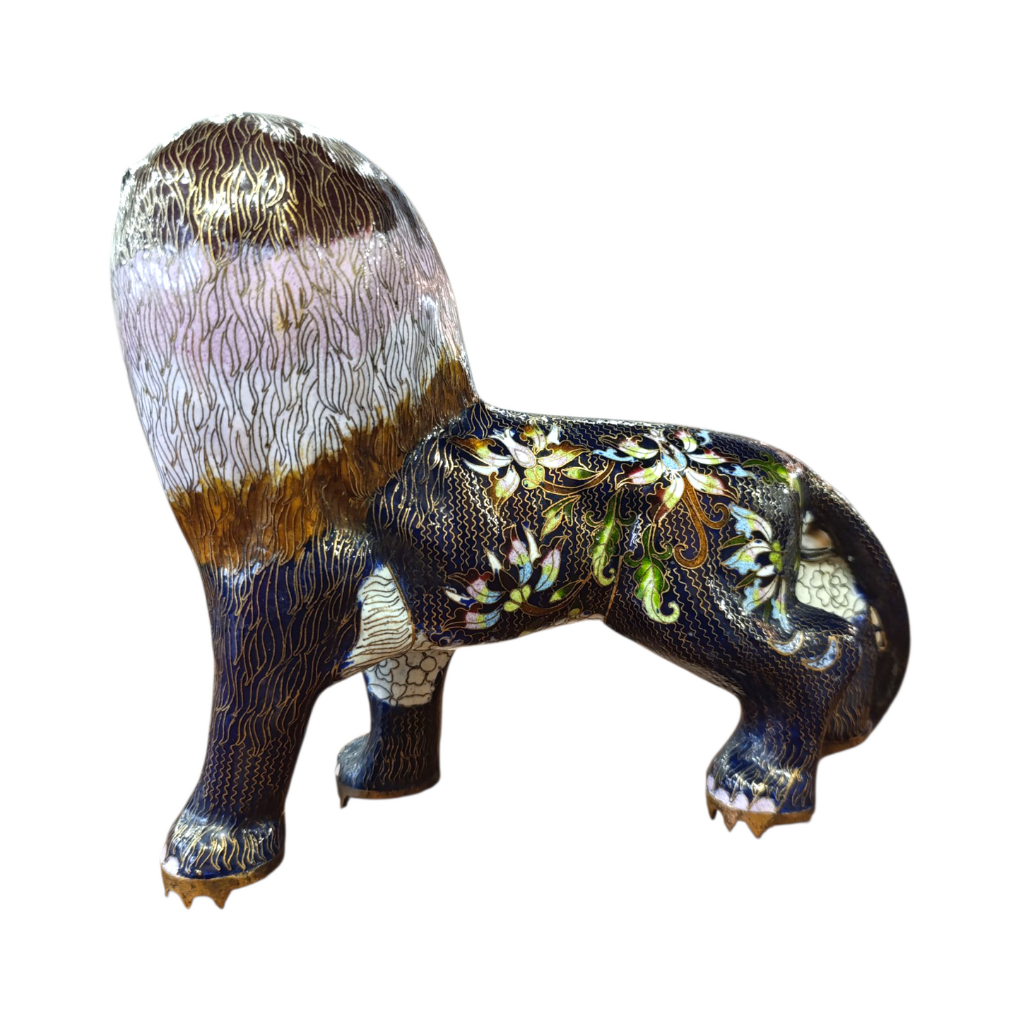 Scultura Orientale Leone Cloisonné