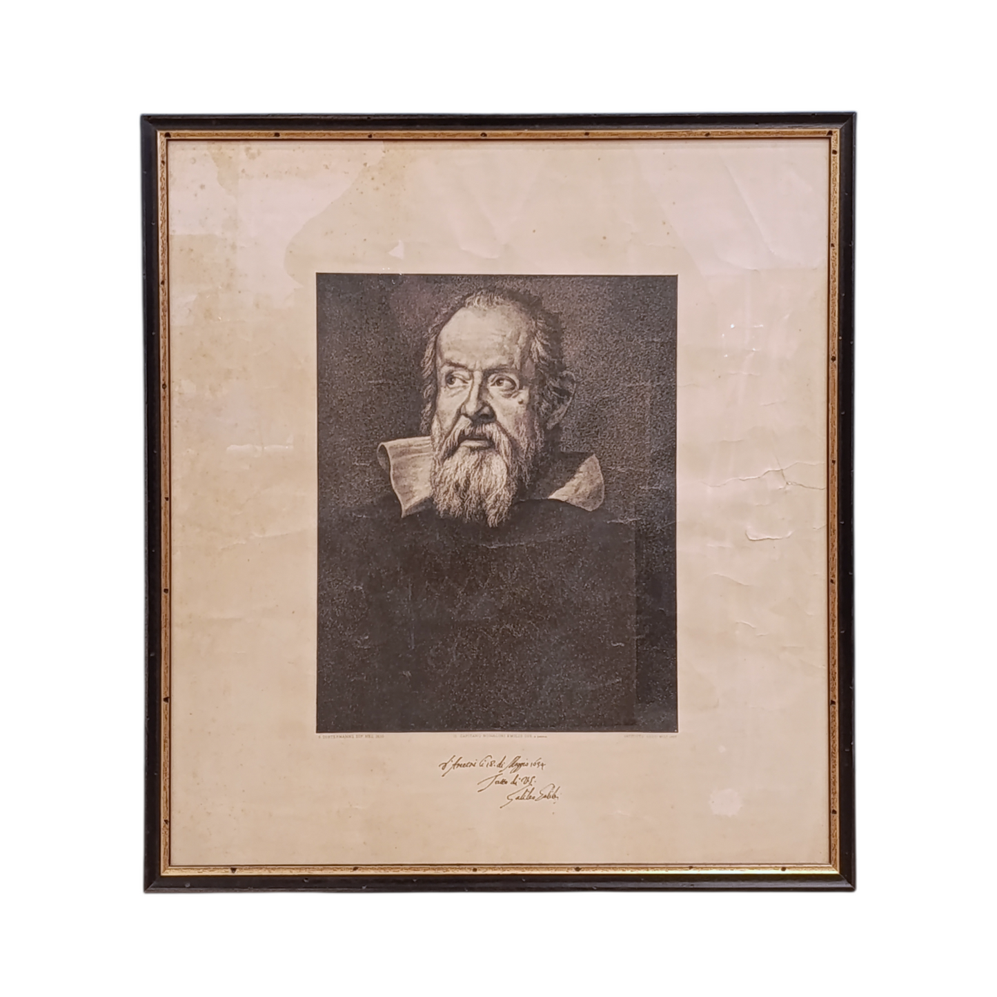 Stampa Galileo Galilei Fine XIX Secolo