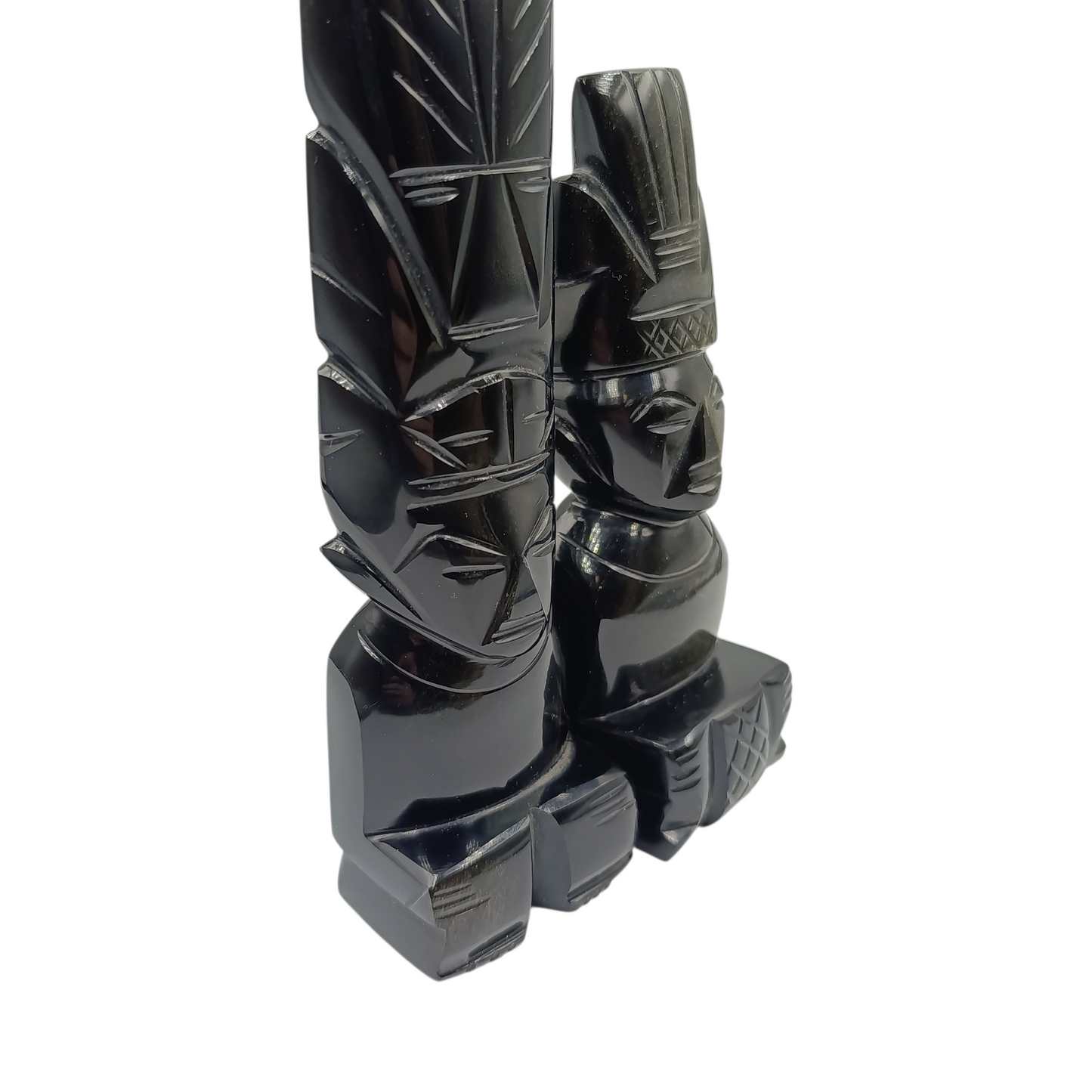Sculture Volti Aztechi In Ossidiana