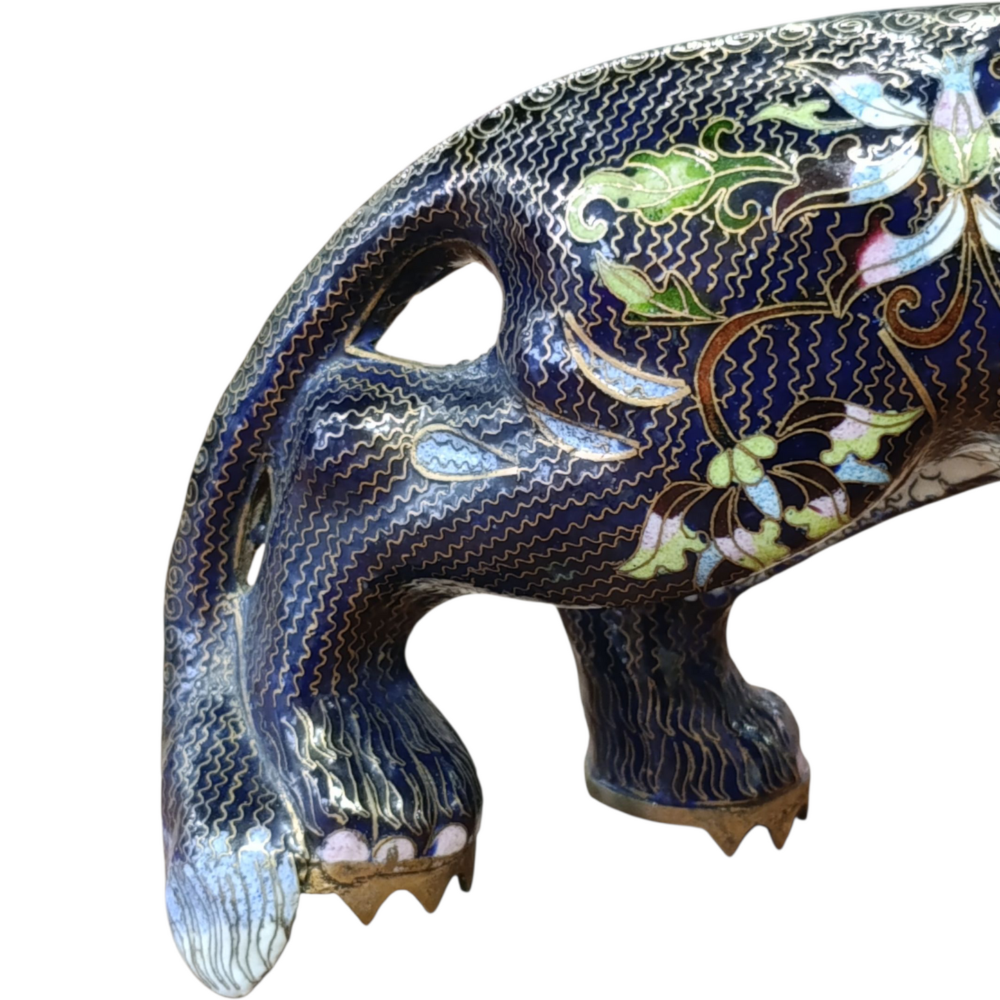 Scultura Orientale Leone Cloisonné