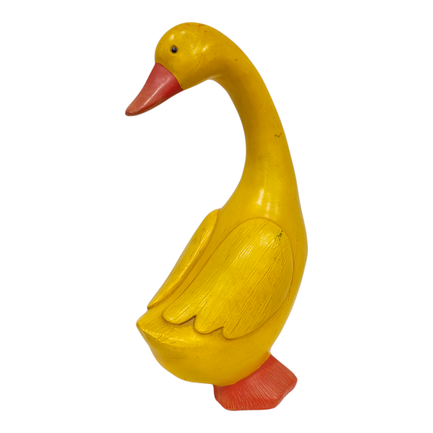 Scultura Papera Resina Gialla