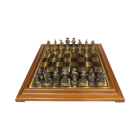Scacchiera Vintage Italfama Artigianale Legno e Metallo