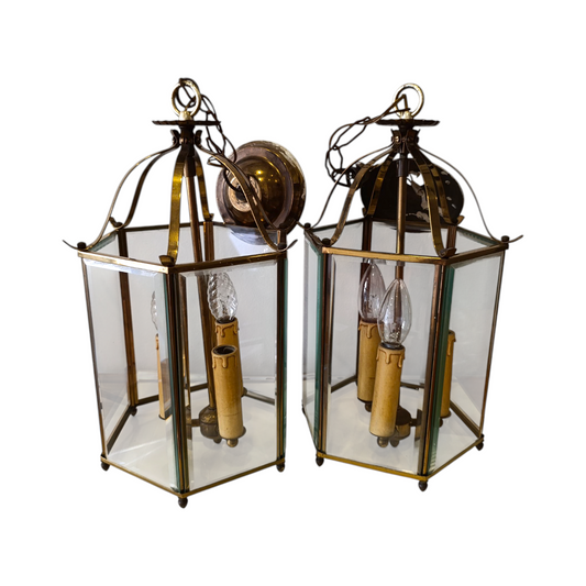 Coppia Lampadari Lanterna Artolier Corporation Mid-Century